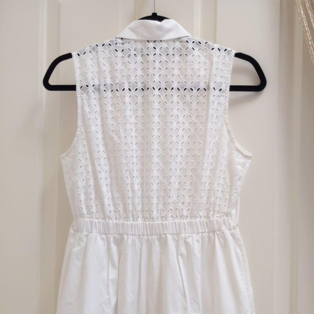 NWT Ann Taylor Eyelet Back Shirt Dress XS - Picture 4 of 8